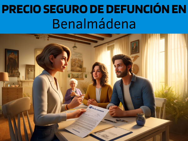 Una imagen hiperrealista y panorámica al estilo Pixar que muestra a una atractiva y honesta agente de seguros, de entre 28 y 37 años, con rasgos andaluces, explicando una póliza de seguro de vida y entregando un presupuesto a una atractiva pareja, con rasgos andaluces, de entre 30 años. a 50 años. Están en su acogedora casa en Benalmádena, Málaga. Con ellos está su adorable abuela, añadiendo un ambiente cálido y familiar a la escena. El entorno captura la esencia de un hogar andaluz confortable, lleno de elementos que reflejan la cultura y la calidez local. El agente, haciendo gala de profesionalidad y confianza, presenta un documento con la URL https://www.segurodedefuncion.com/ sutilmente incluida. La pareja aparece comprometida y atenta, participando en un importante proceso de toma de decisiones familiares, rodeados de la belleza y la comodidad de su hogar.